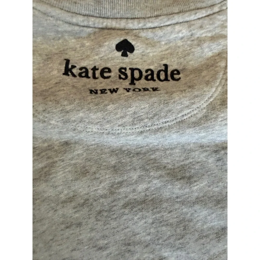 Kate Spade x Disney Minnie Mouse Sweatshirt Gray Medium Glitter Graphic Pullover